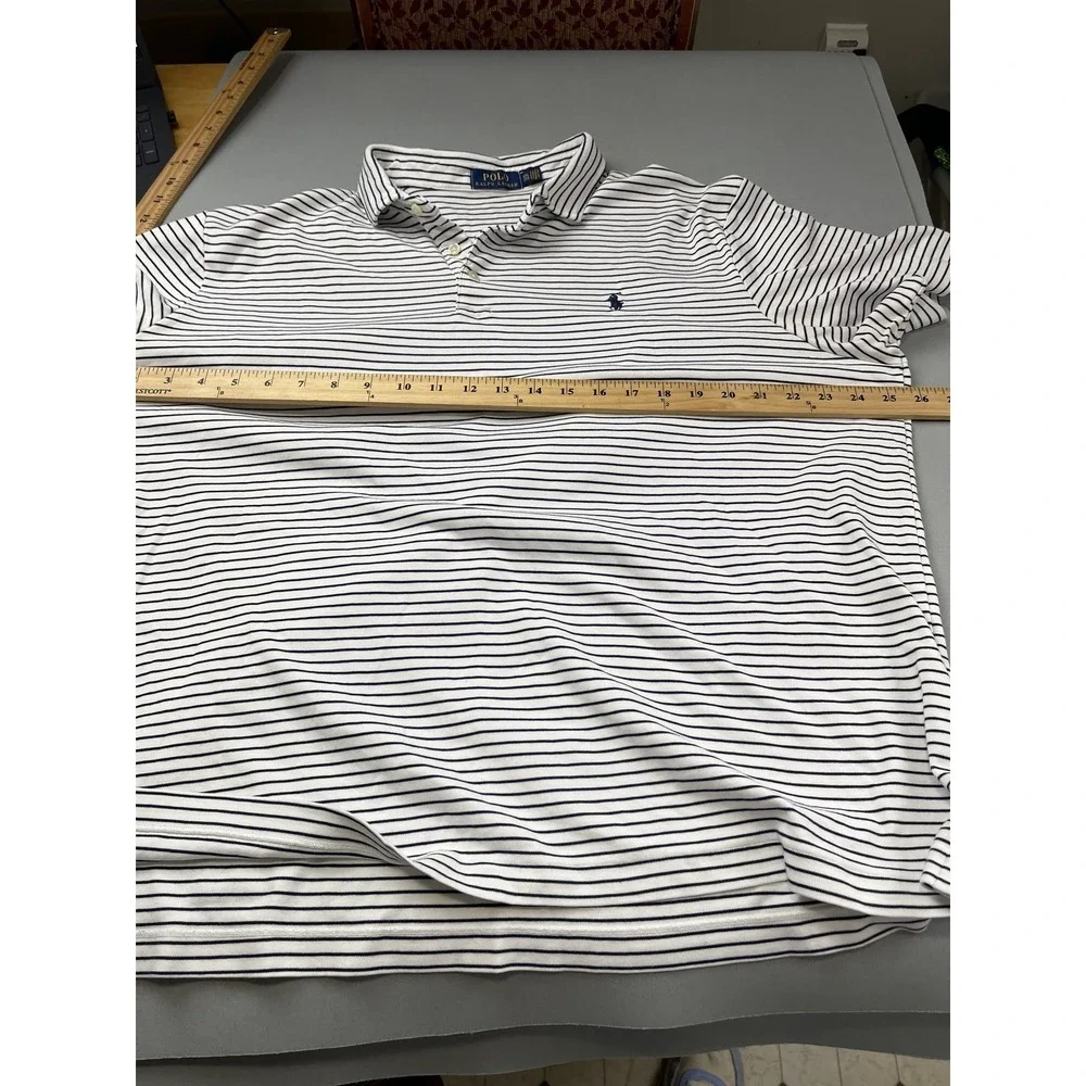 Polo Ralph Lauren Mens Polo Shirt XXL‎ Striped Preppy Golf Old Money Nautical